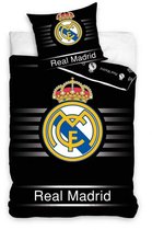 Real Madrid C.F. Dekbedovertrek - Eenpersoons - 140x200 cm - Black