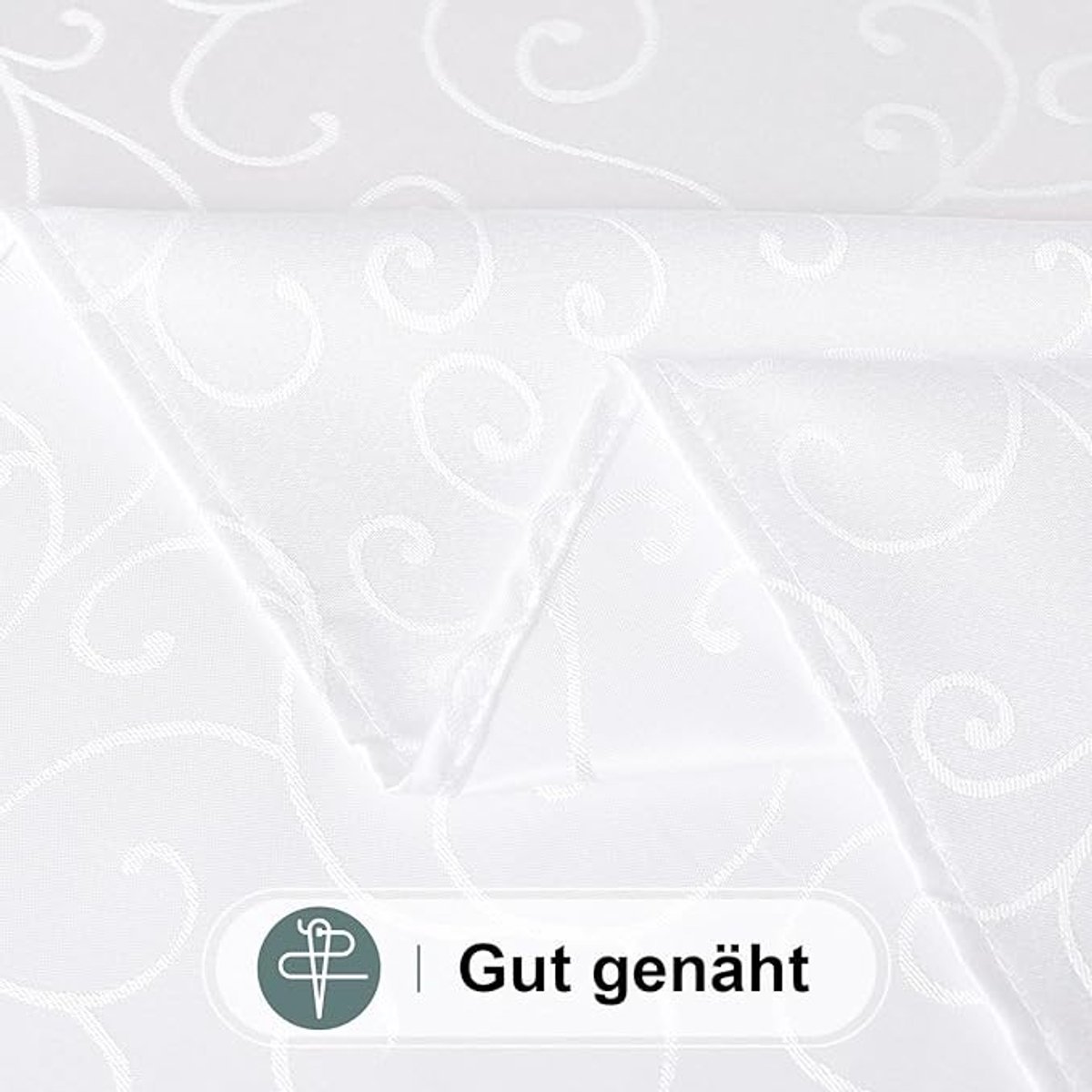 Rechthoekig tafelkleed met jacquard patroon, afwasbaar en vuilafstotend