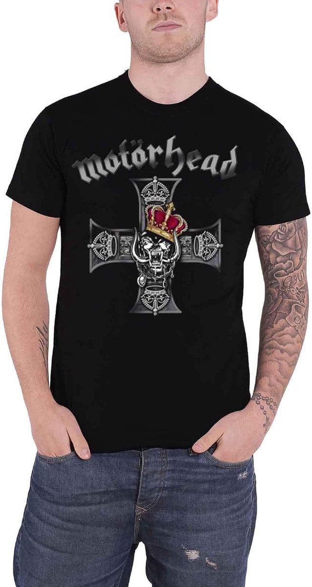 Herentop Bandprint - Muziek T-shirt - Vrije Tijd - Officieel Licentie Design - Verschillende Maten - Zwart