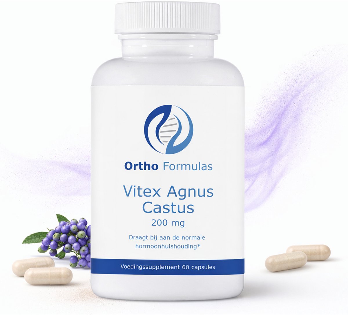 Vitex Agnus Castus (Monnikspeper) – 200 mg – Hormoonbalans Vrouw, Menstruatie & PMS – 60 Vegan Capsules