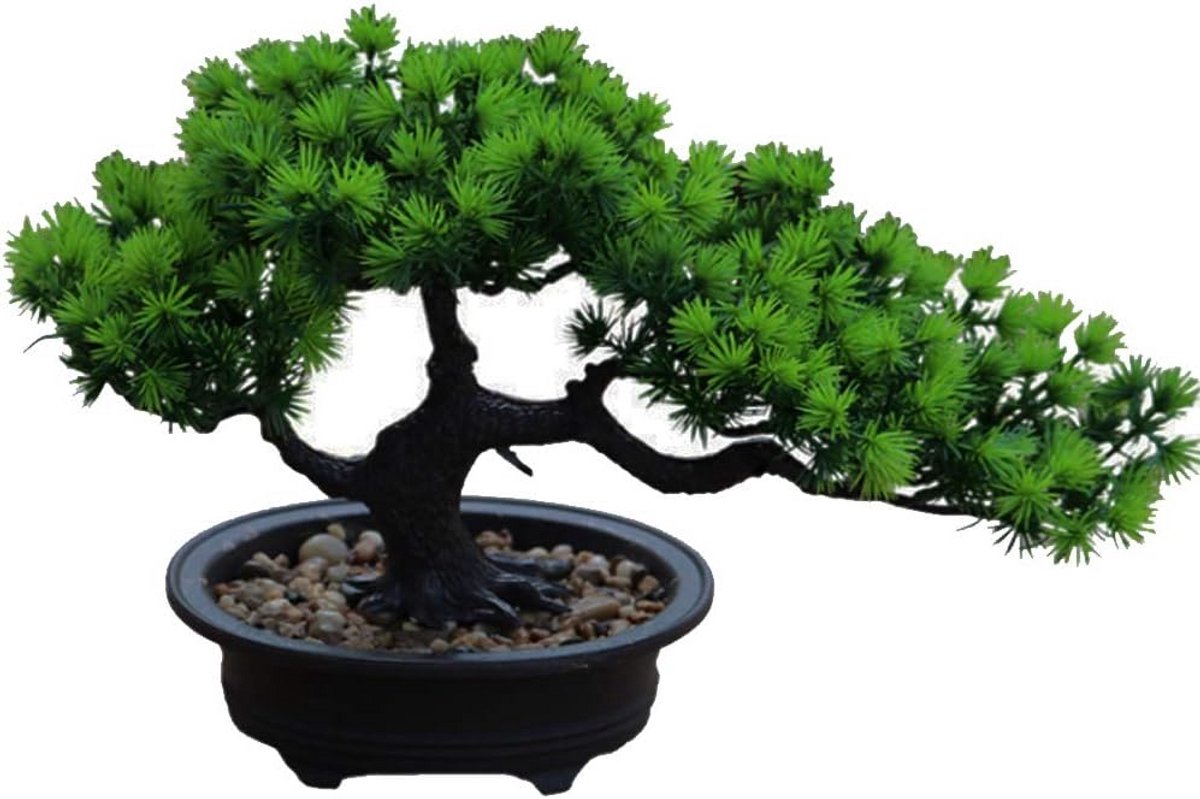 Kunstmatige Bonsaiboom 19 cm – Realistische Japanse Dennenplant voor Binnen en Buiten – On