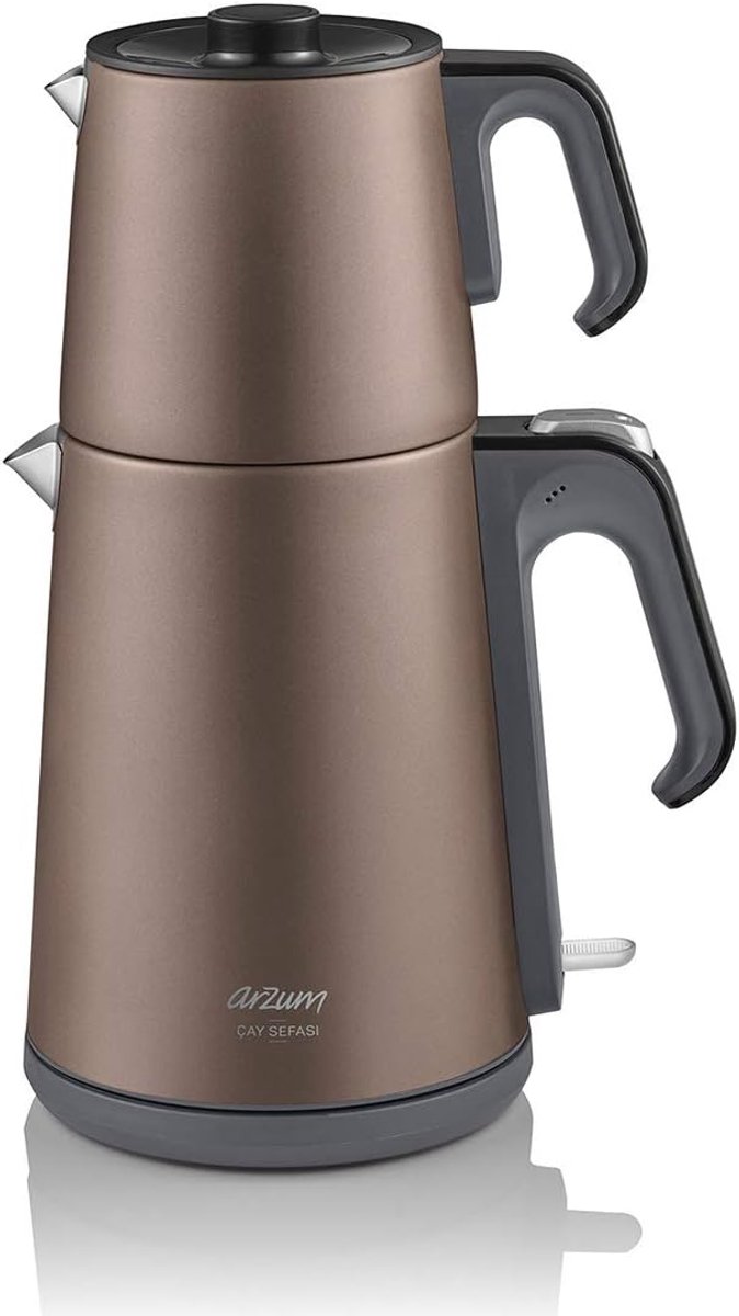 Elektrische Turkse Theemaker en Waterkoker 1,2L/1,8L RVS met Warmhoudfunctie