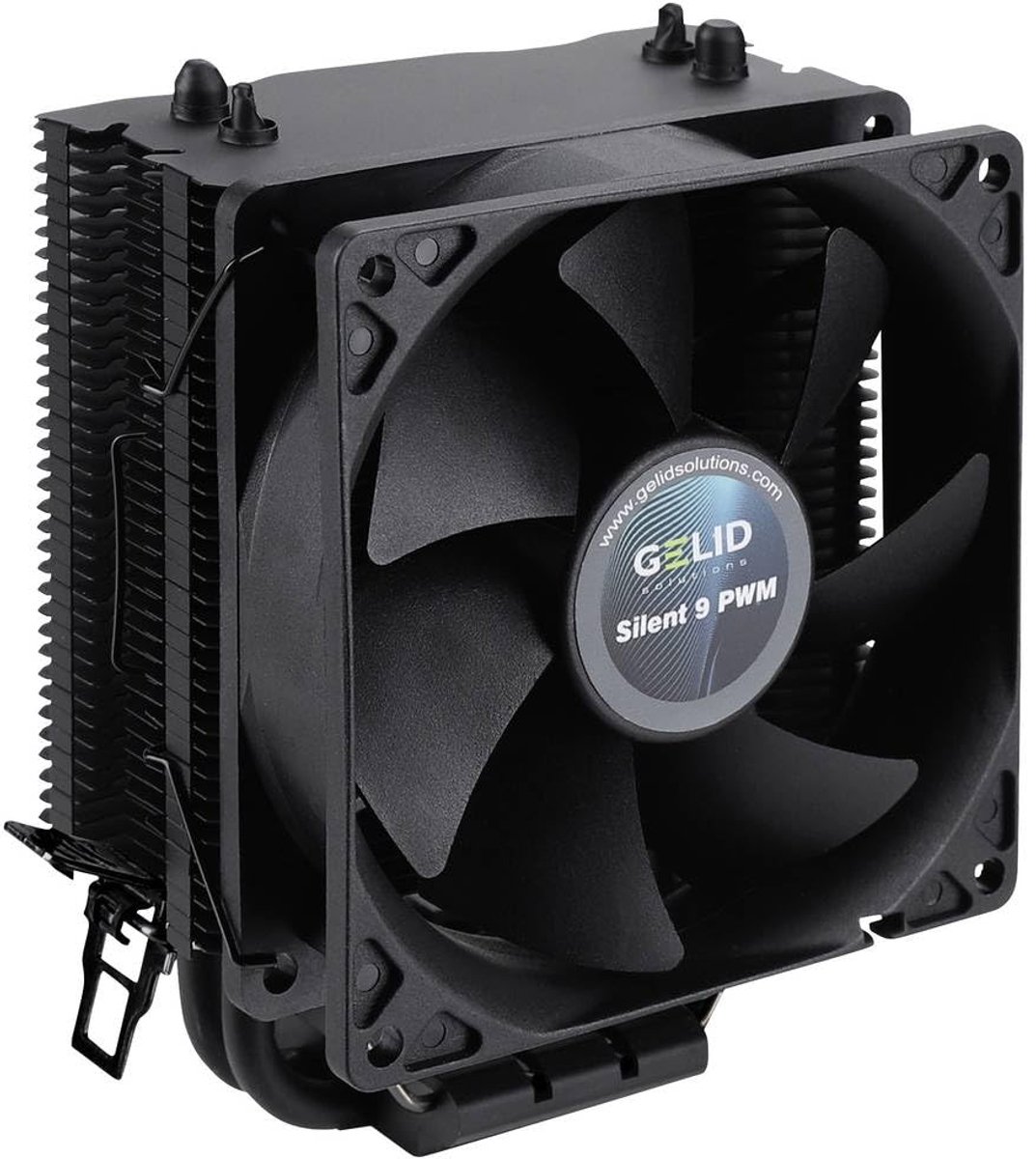 CPU Koeler Zwart met 2 Heatpipes en PWM Ventilator