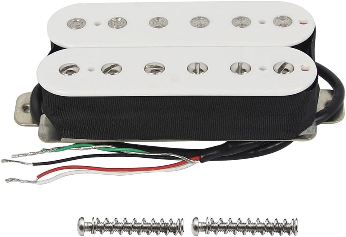 Double Coil Humbucker Pickup 52mm Keramische Bridge Pickup Wit voor Elektrische Gitaar