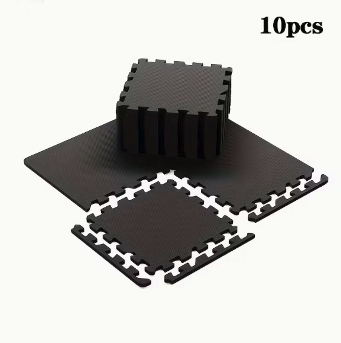 Auxo - puzzelmat - foam - fitness - vloer - demping - 10 stuks - 8mm dik - 30x30cm