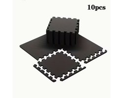 Auxo - puzzelmat - foam - fitness - vloer - demping - 10 stuks - 8mm dik - 30x30cm