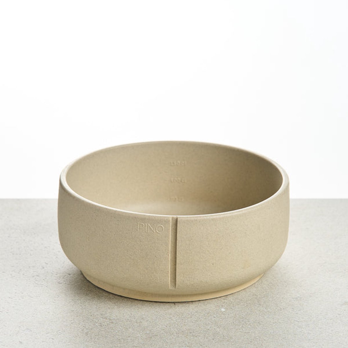 PINO Sandstone Hondenvoerbak Classic Feeder (hondenkom) - Beige (Owl Greige) - Large ⌀21cm - 2000ml