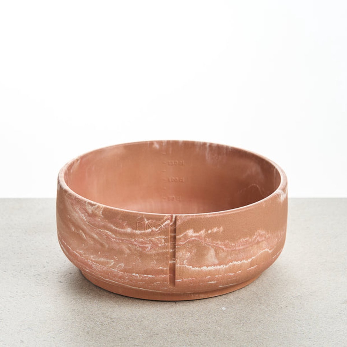 PINO Sandstone Hondenvoerbak Classic Feeder (hondenkom) - Terracotta (Salmon Terra) Marmer - Large ⌀21cm - 2000ml