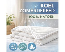 Zomerdekbed katoen 240x200, Koel & Ademend – Licht Zomer Dekbed – 100% Katoen – Ideaal bij Warm weer – Cool cotton – warmteklasse 4