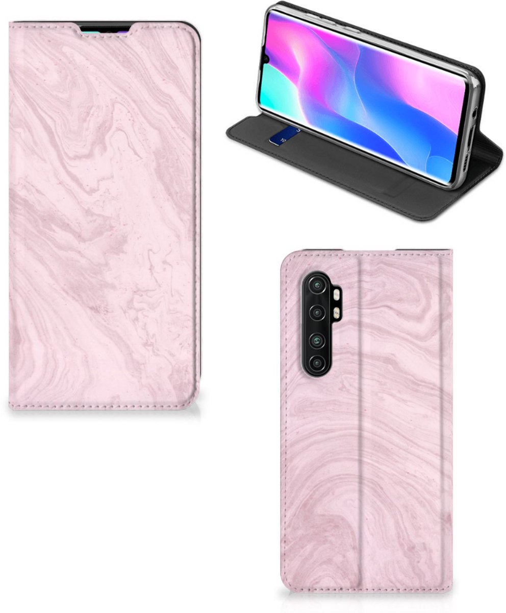Xiaomi Mi Note 10 Lite Standcase Marble Pink - Origineel Cadeau Vriendin