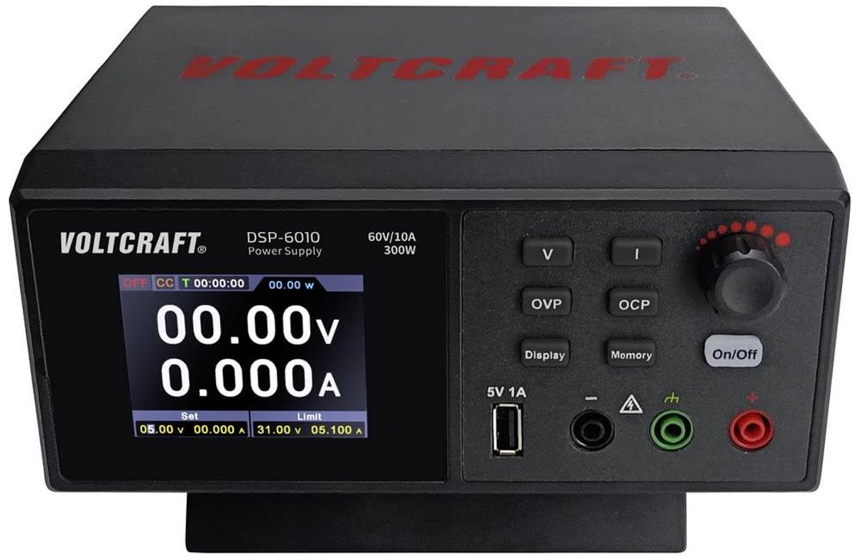 Laboratoriumvoeding instelbaar 0-60V 0-10A 300W met USB en afstandsbediening
