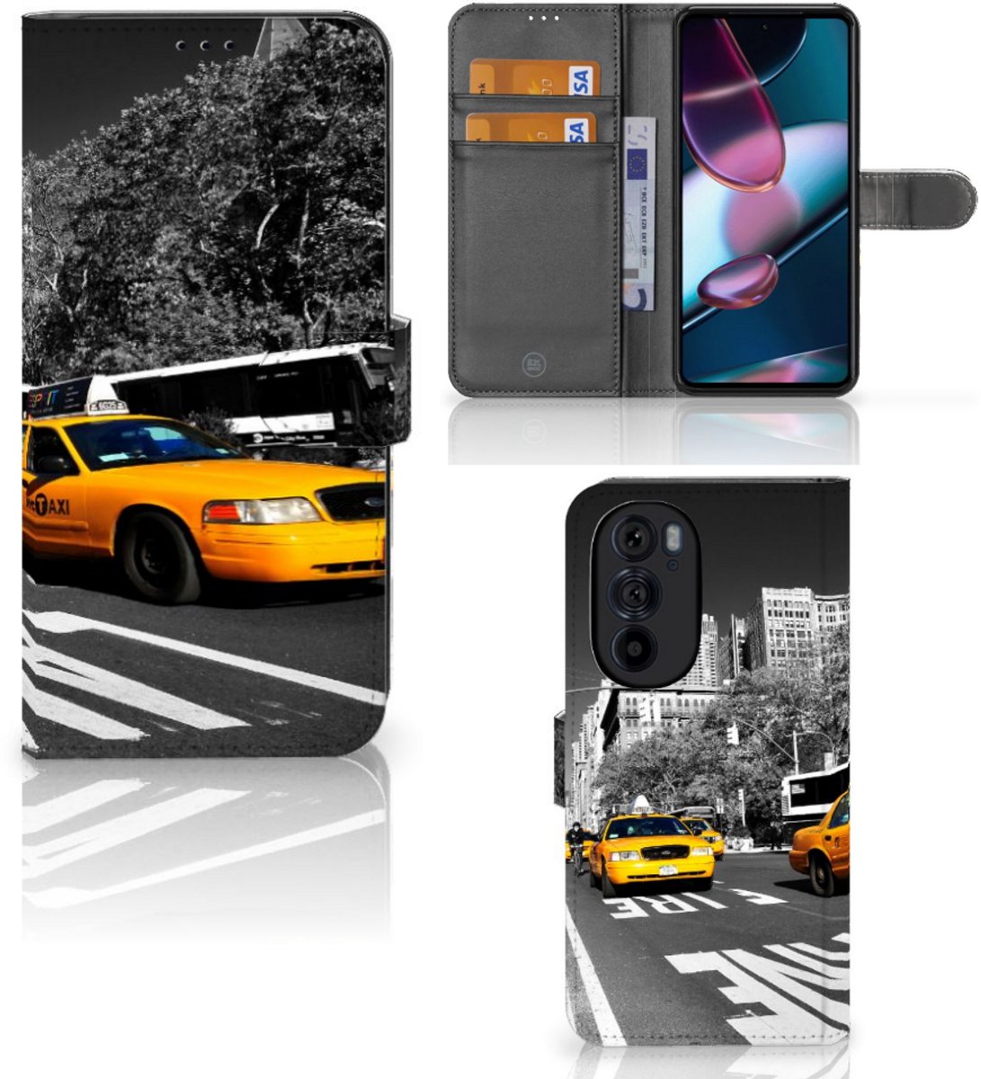 Motorola Edge 30 Pro Flip Cover New York Taxi