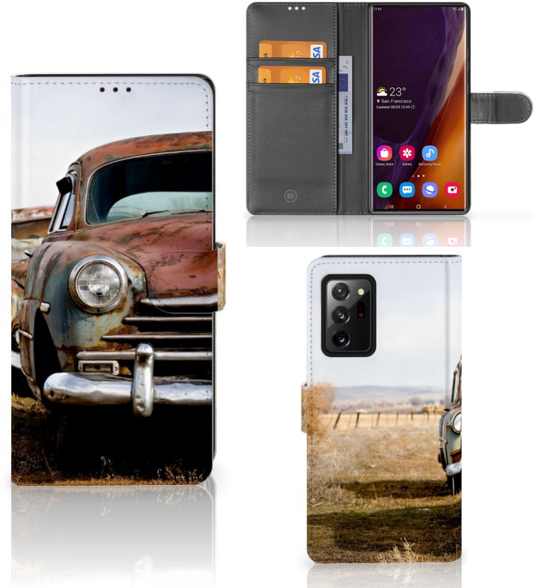 Samsung Galaxy Note20 Ultra Telefoonhoesje met foto Vintage Auto