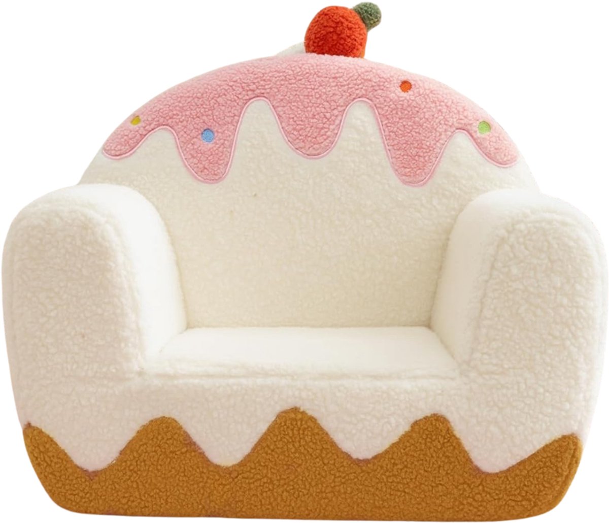 DnA® Kindersofa - Kinderzetel - Kinderbank - Zitzak - Kinder Zitzak - Wit - ‎34cm x 42cm x 19cm