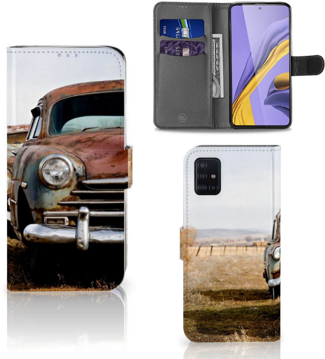 Samsung Galaxy A51 Telefoonhoesje met foto Vintage Auto