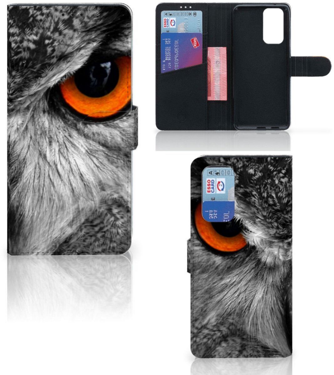 OnePlus 9 Pro Telefoonhoesje met Pasjes Uil