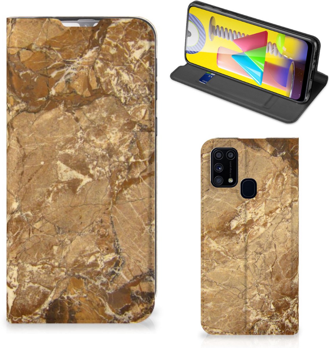 Samsung Galaxy M31 Standcase Marmer Creme