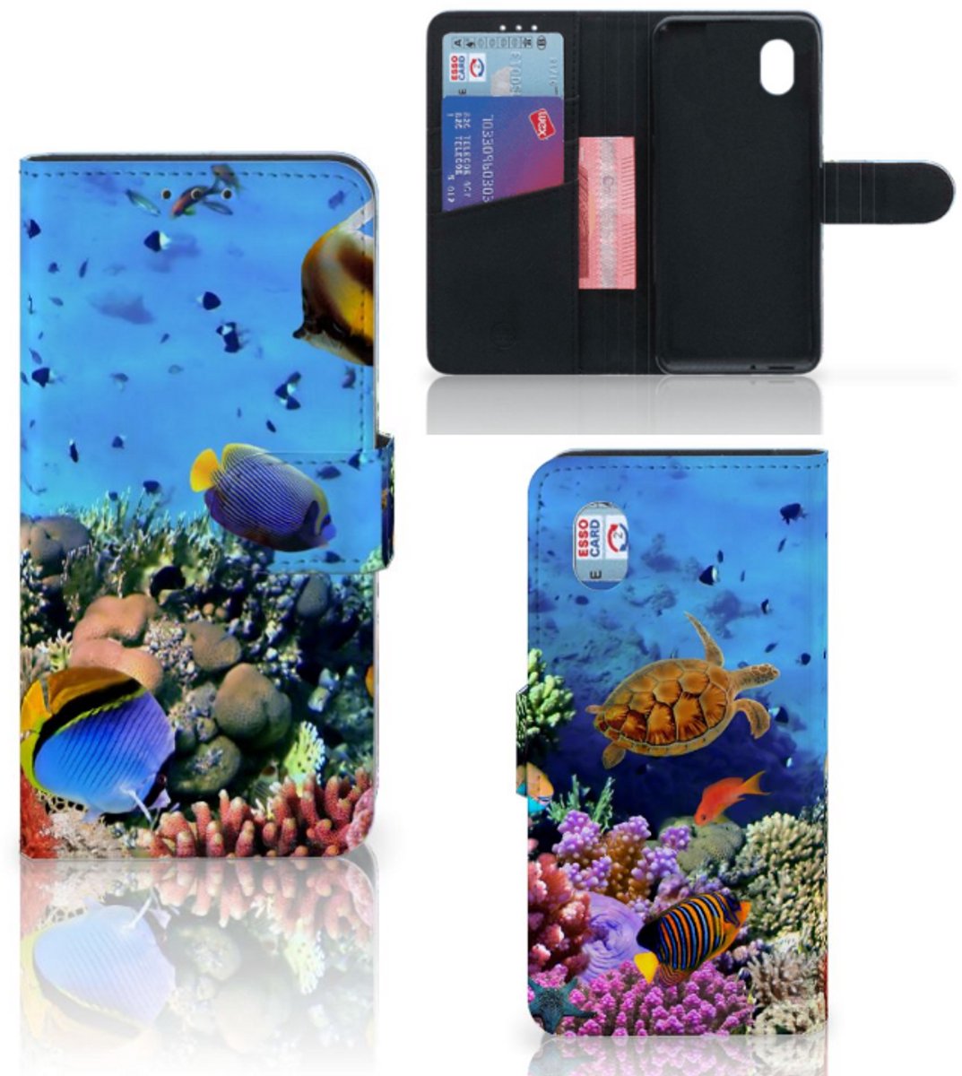 Alcatel 1B (2020) Telefoonhoesje met Pasjes Vissen
