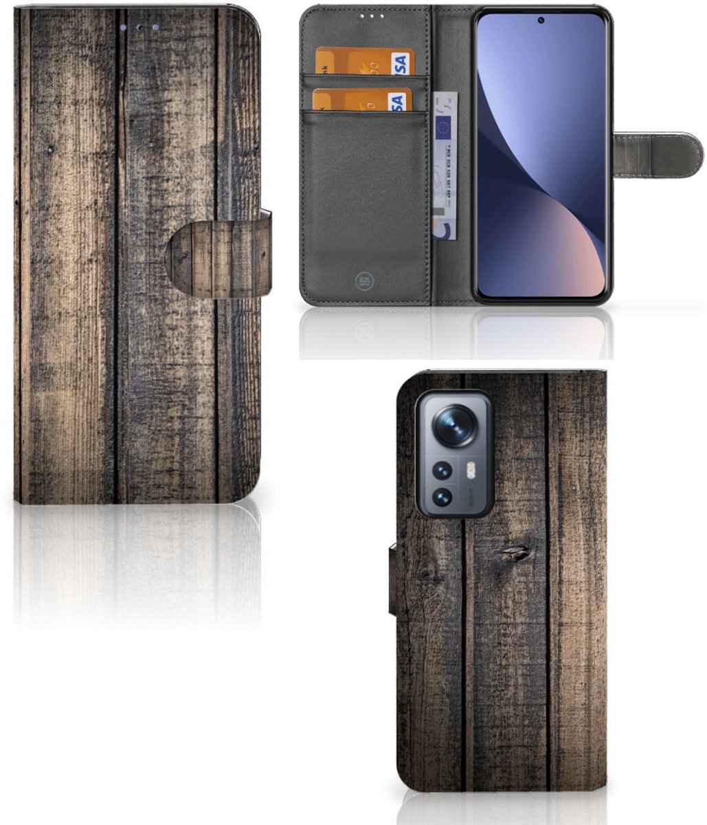 Xiaomi 12 Pro Book Style Case Steigerhout