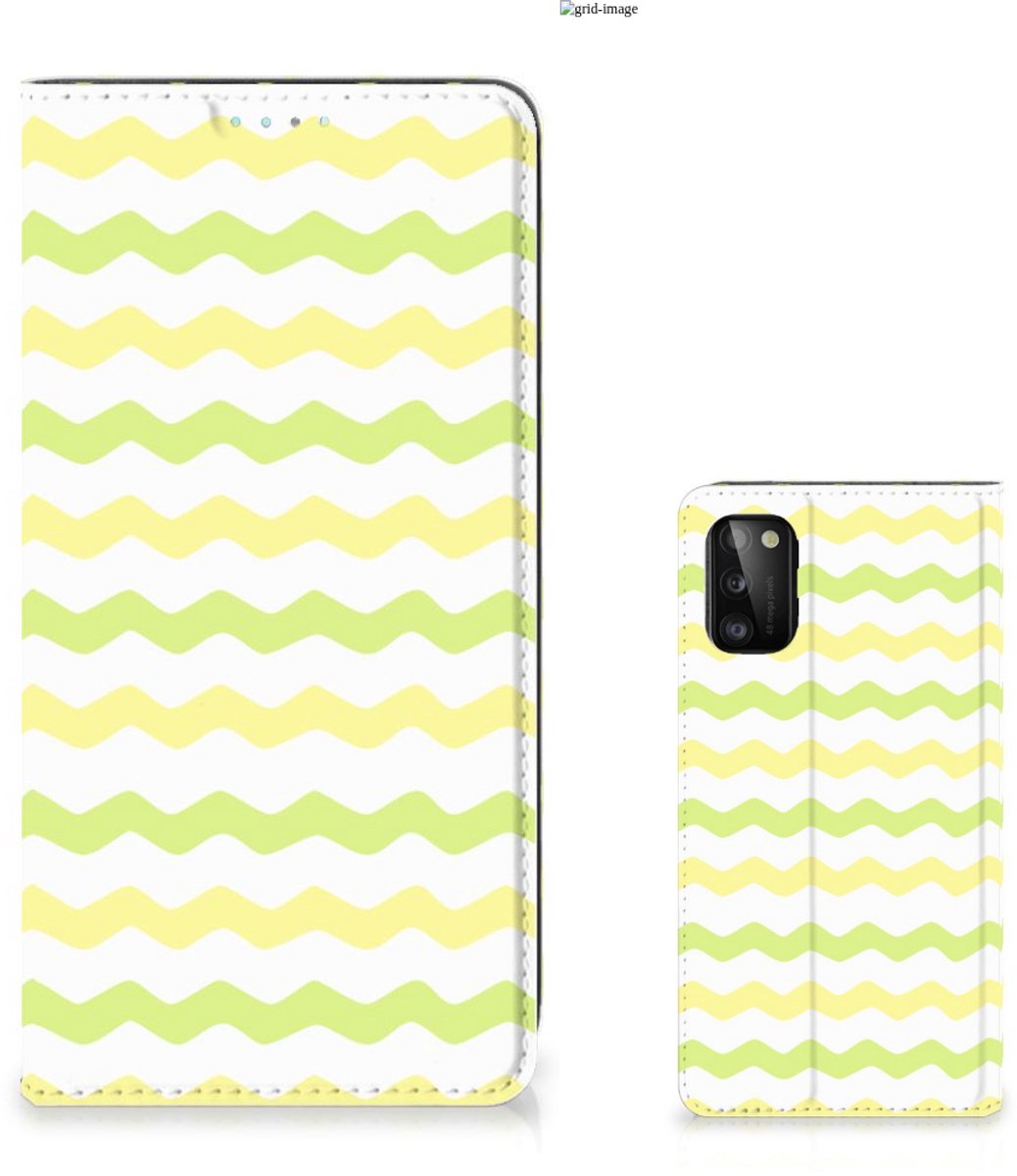 Samsung Galaxy A41 Hoesje met Magneet Waves Yellow