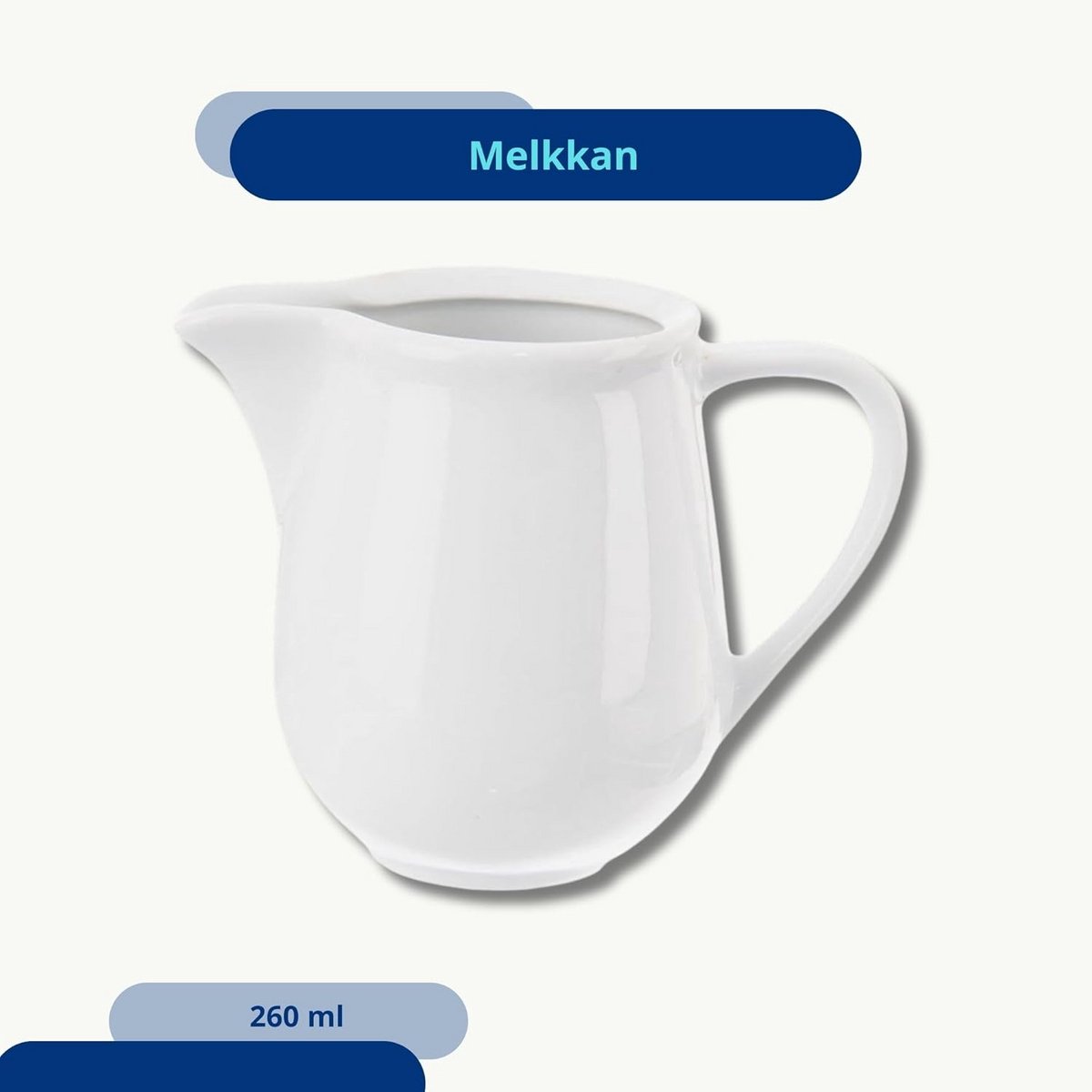 Porseleinen melkkannetje 260 ml - Sroomkannetje - Wit