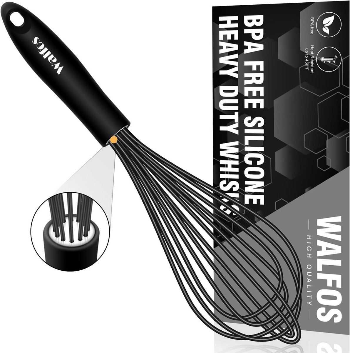 10,5 inch silicone garde voor mengen, opschuimen en roeren