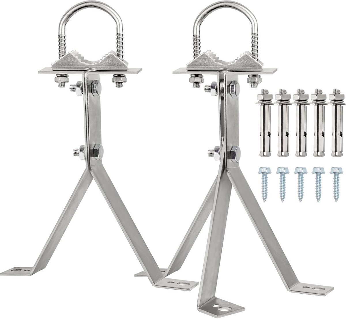 Heavy Duty Antenne Muursteun 8 Inch - Winddichte Montagebeugel voor TV-antenne en Masten