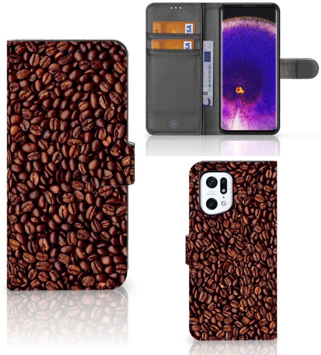 OPPO Find X5 Pro Book Cover Koffiebonen