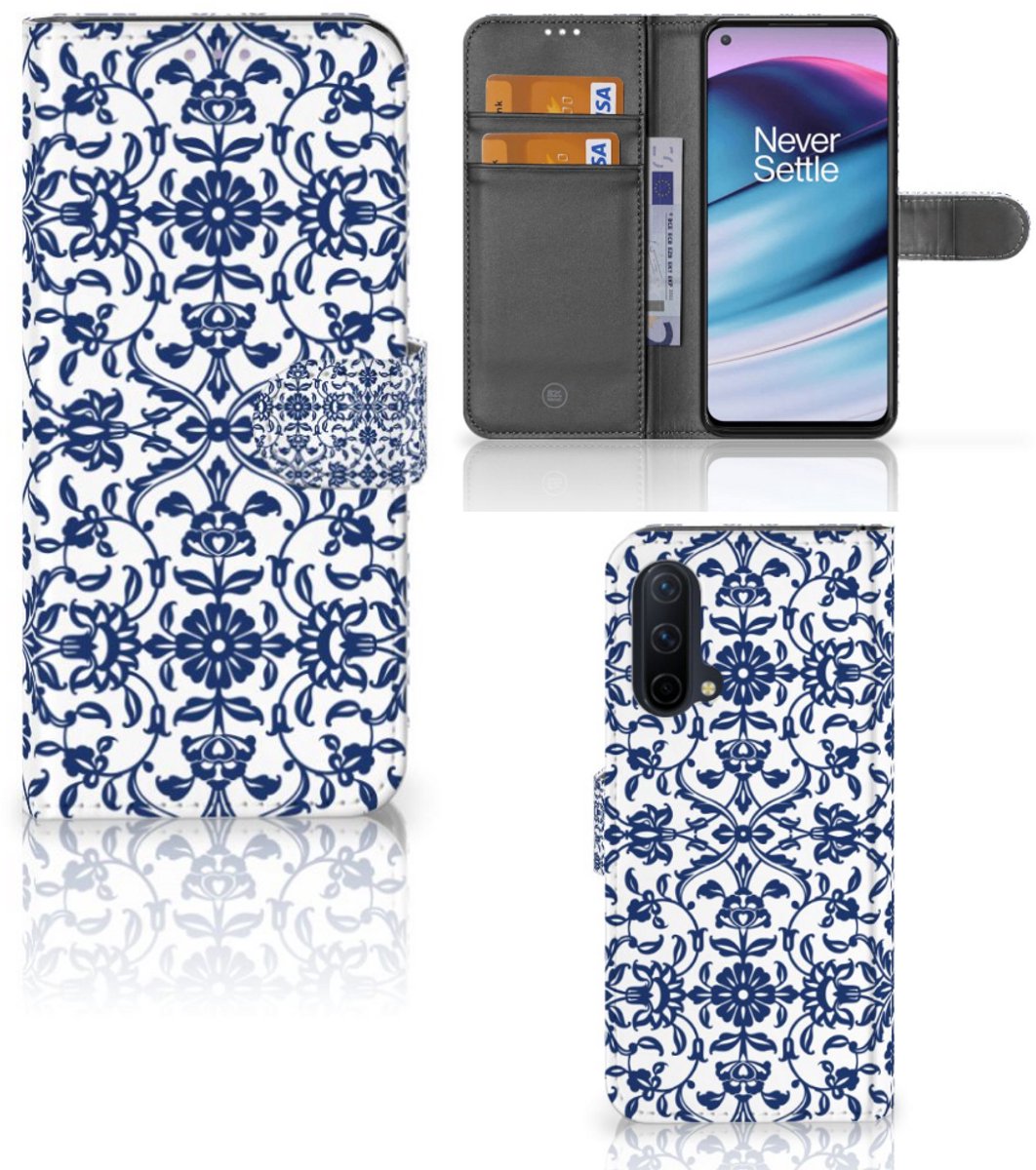 OnePlus Nord CE 5G Hoesje Flower Blue