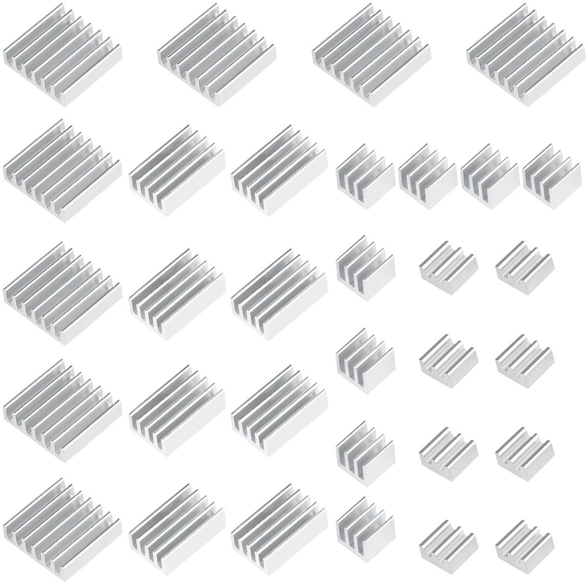 Koellichaam voor Raspberry Pi 4B - 32 Stuks Aluminium Koelkit met Warmtegeleidende Tape