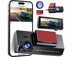 DYNA® Dashcam Voor en Achter - Dashcam - Dashcam Voor Auto - Zwart - 4cm x 11cm x 5cm