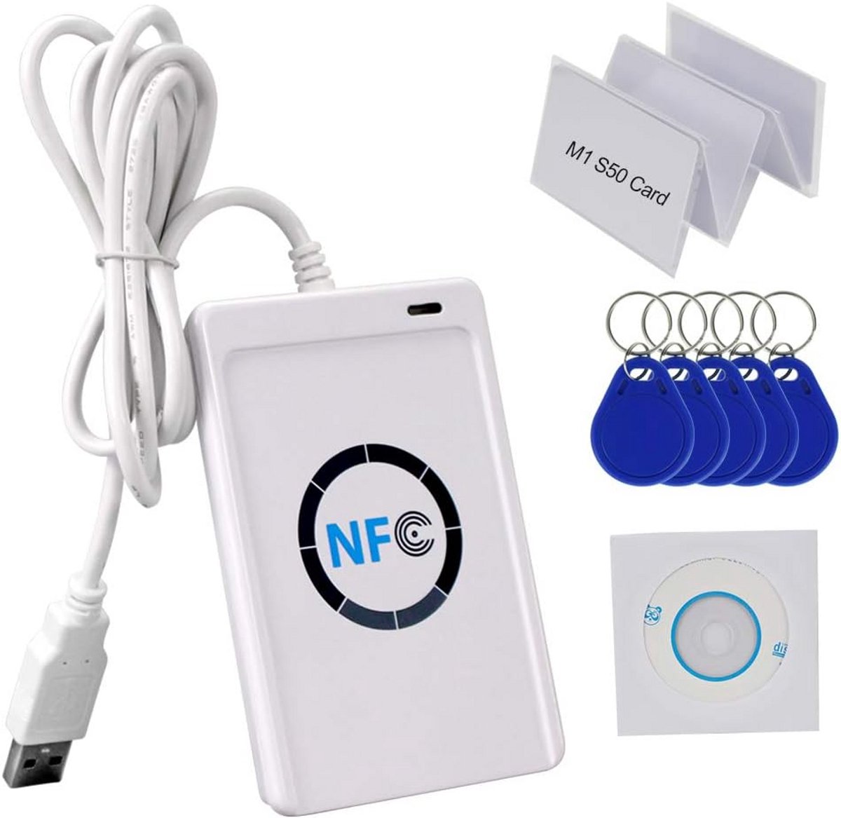 13,56 MHz RFID Kopieerapparaat en NFC Kaartlezer met SDK en Keyfobs