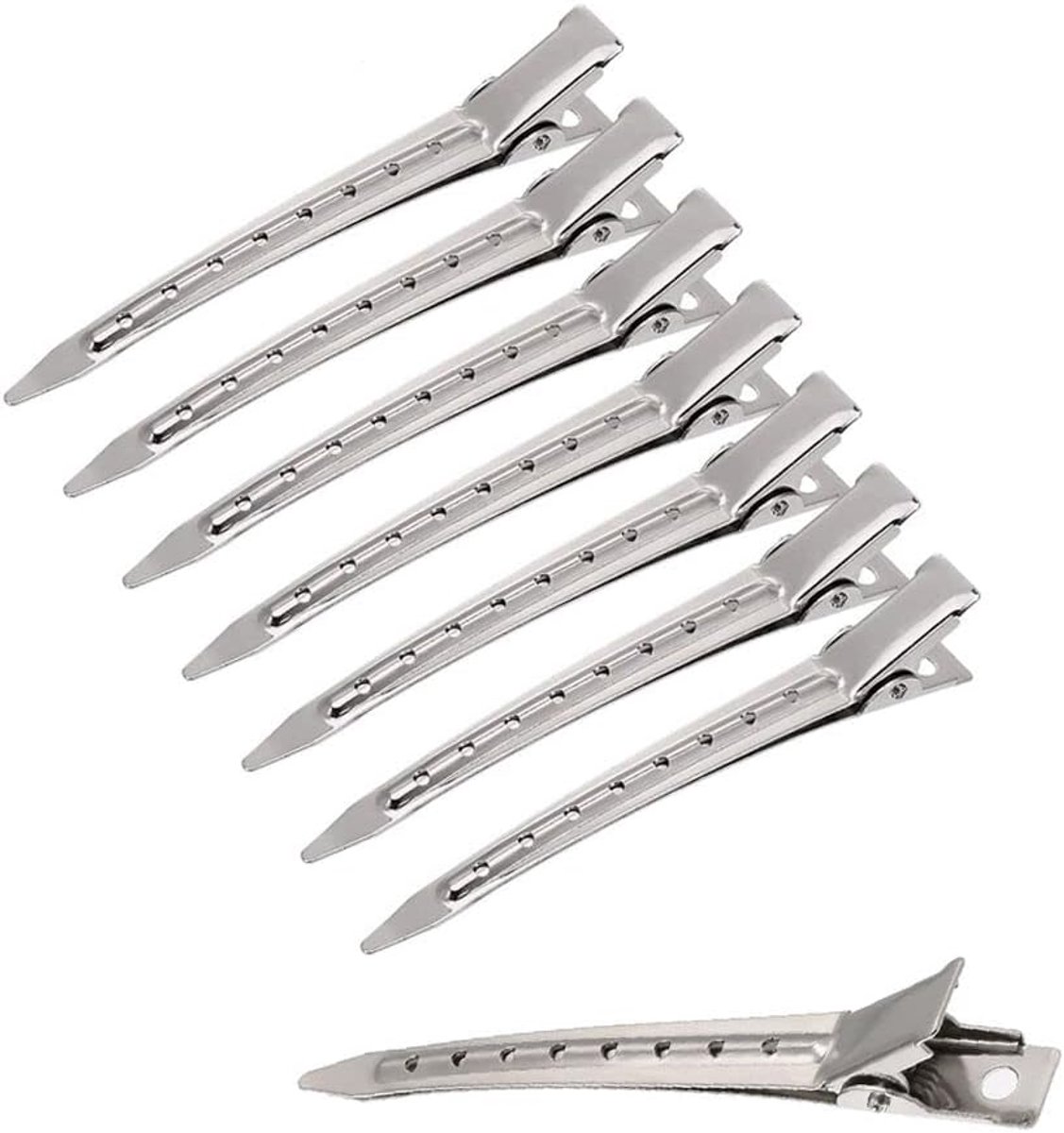 24 Stuks Zilveren Eendenbill Haarspelden - Klemmen en Clips voor Haarstyling