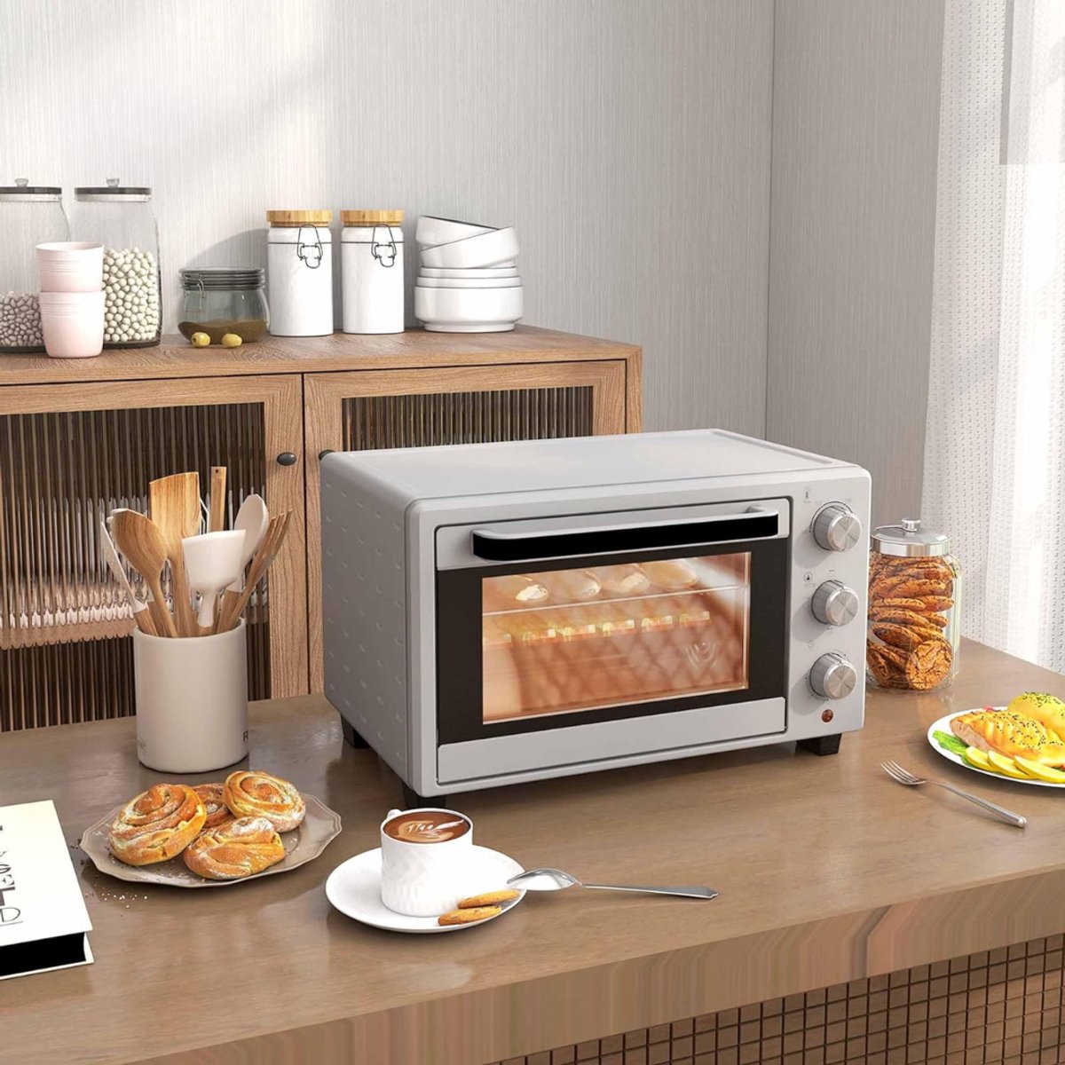 DYNA® Stoomoven - Stoomoven Kookboek - Stoomoven Ontkalker - Zilver - 39cm x 46cm x 29cm – foto 6