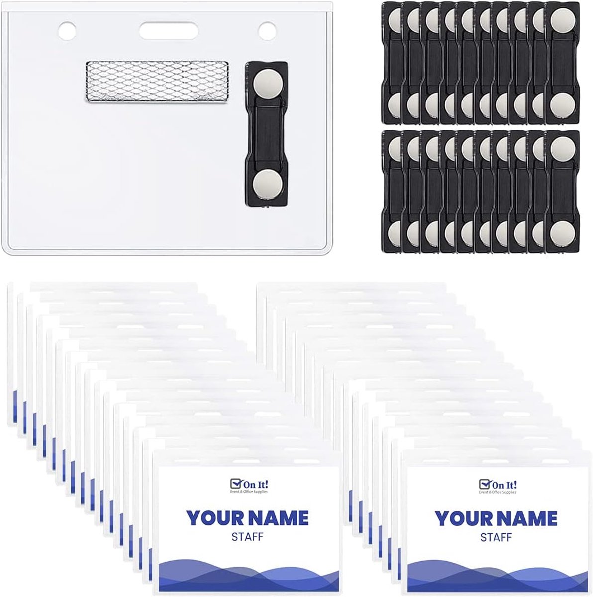 Magnetische Naambadgehouder - Set van 20 voor Conferenties en Evenementen