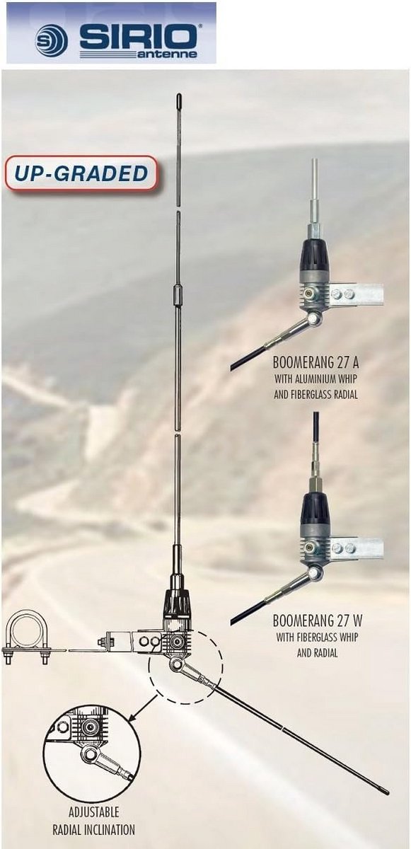 Boomerang antenne C.B. 27 MHz voor balkon