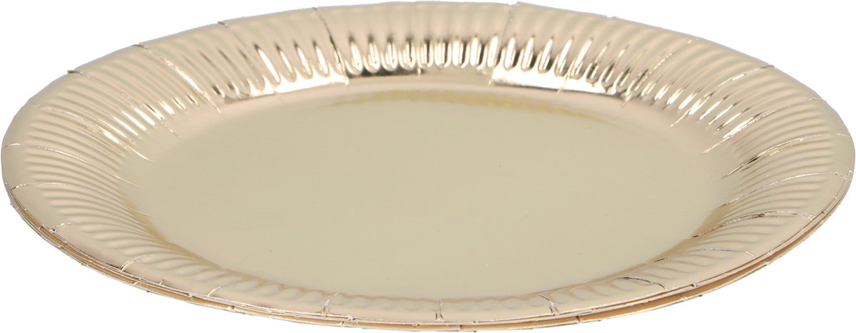 Wegwerpbordjes - zilver of goud - 6 stuks - 23cm