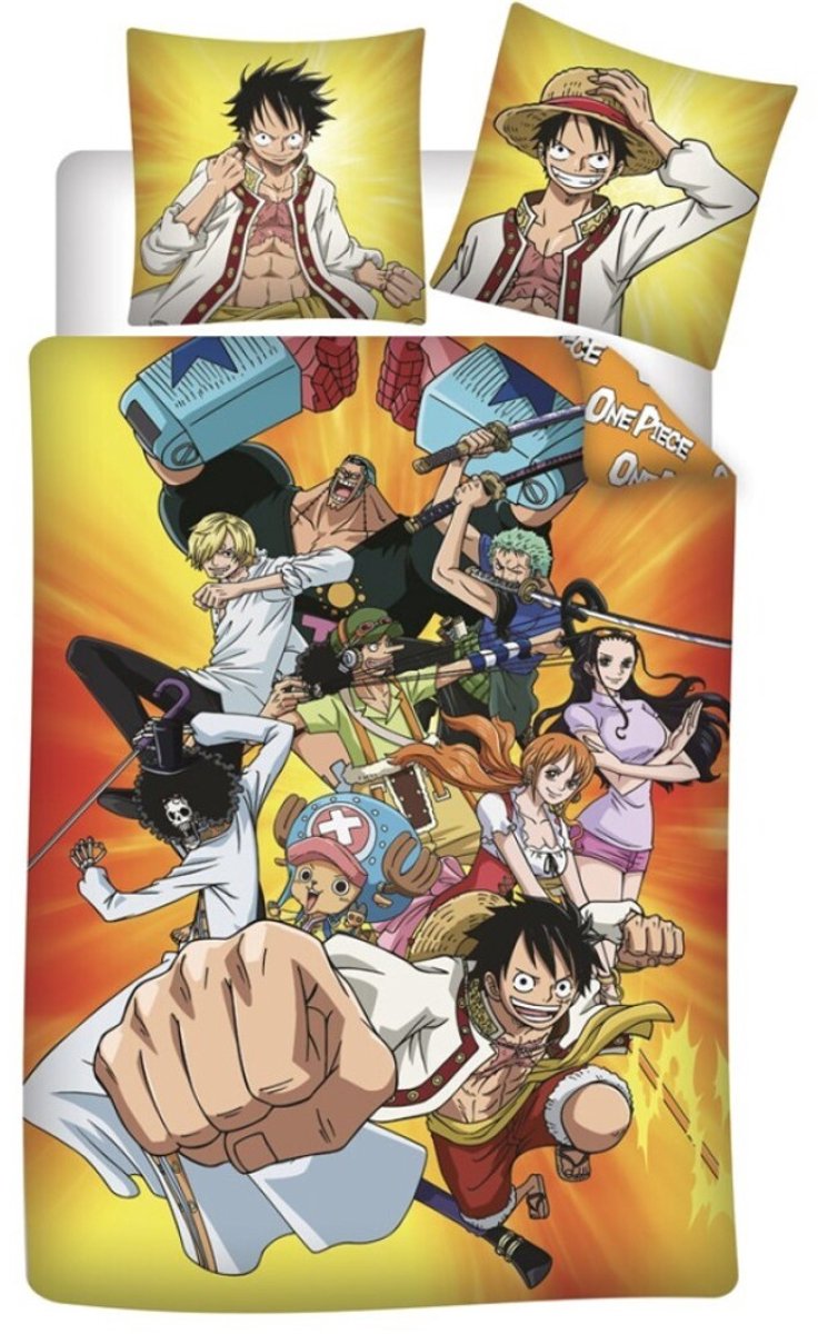 One Piece - Personages Dekbedovertrek 100% Katoen (140x200cm + 65x65cm)