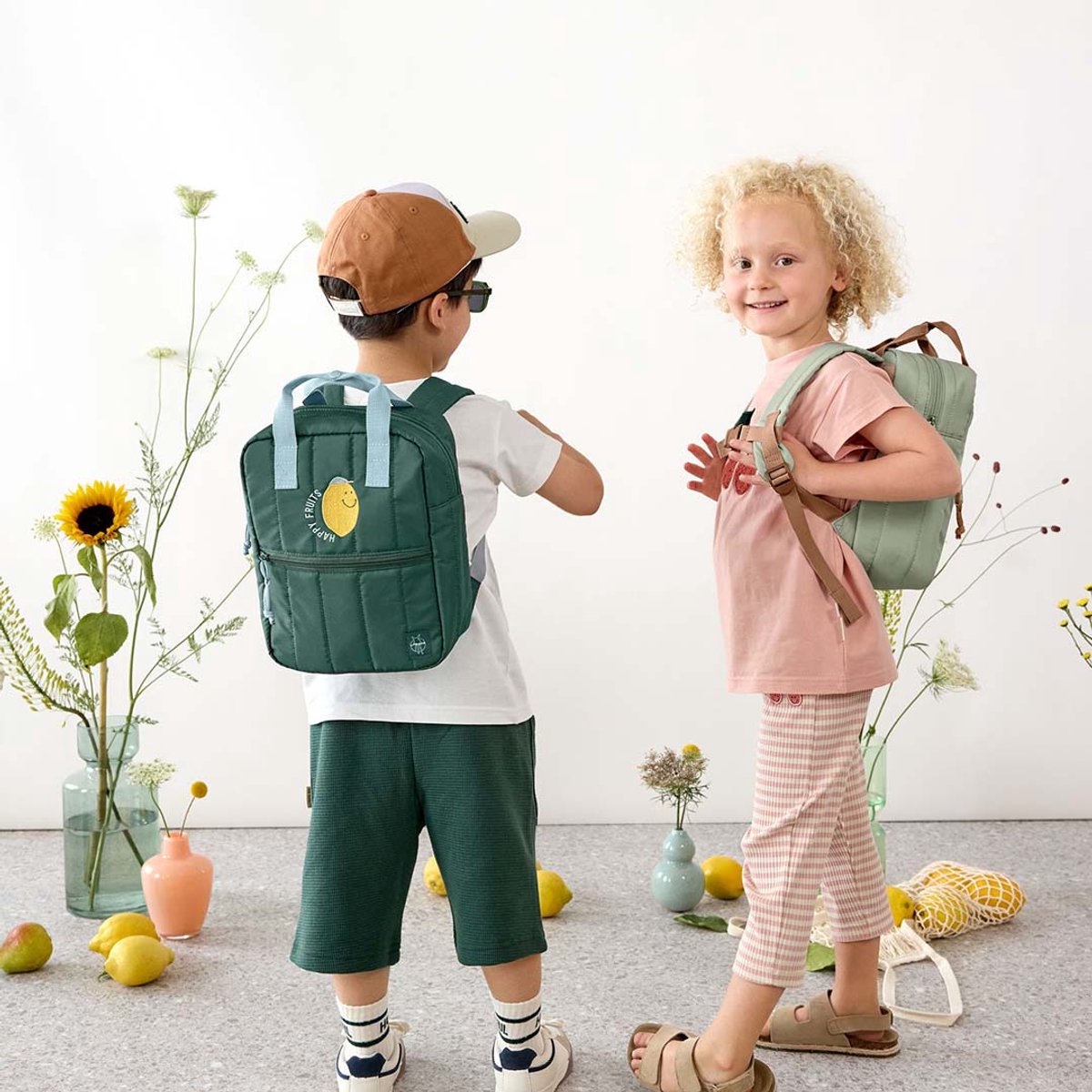 Lässig Rugzak Mini Square Backpack Kinderrugzak Little Gang Lemon Dark Green – foto 7