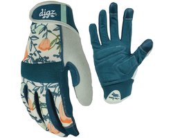 DIGZ 77861-23 Hoogwaardige tuinhandschoenen voor dames, touchscreen, vingertoppen, koraalbloesem, maat M