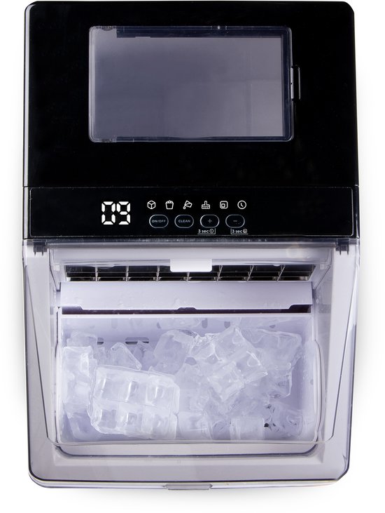 DOMO DO9301IB IJsblokjesmachine - 20 kg/24u - IJsblokjesmaker - 3 maten ijsklontjes - LED Display - IJsschep - Zelfreinigend van Merkloos — afbeelding 3