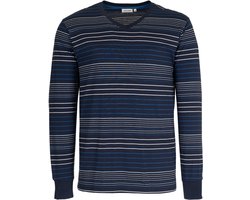Pastunette - Pyjamashirt - Katoen - Blauw - Gestreept - Lange mouw - Maat XXL
