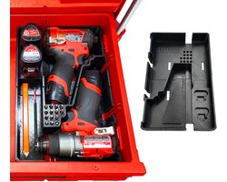 Organizer-inleg geschikt voor Milwaukee M12 FPD2/M12 FID2 PACKOUT 4932472130/4932472129/4932493191