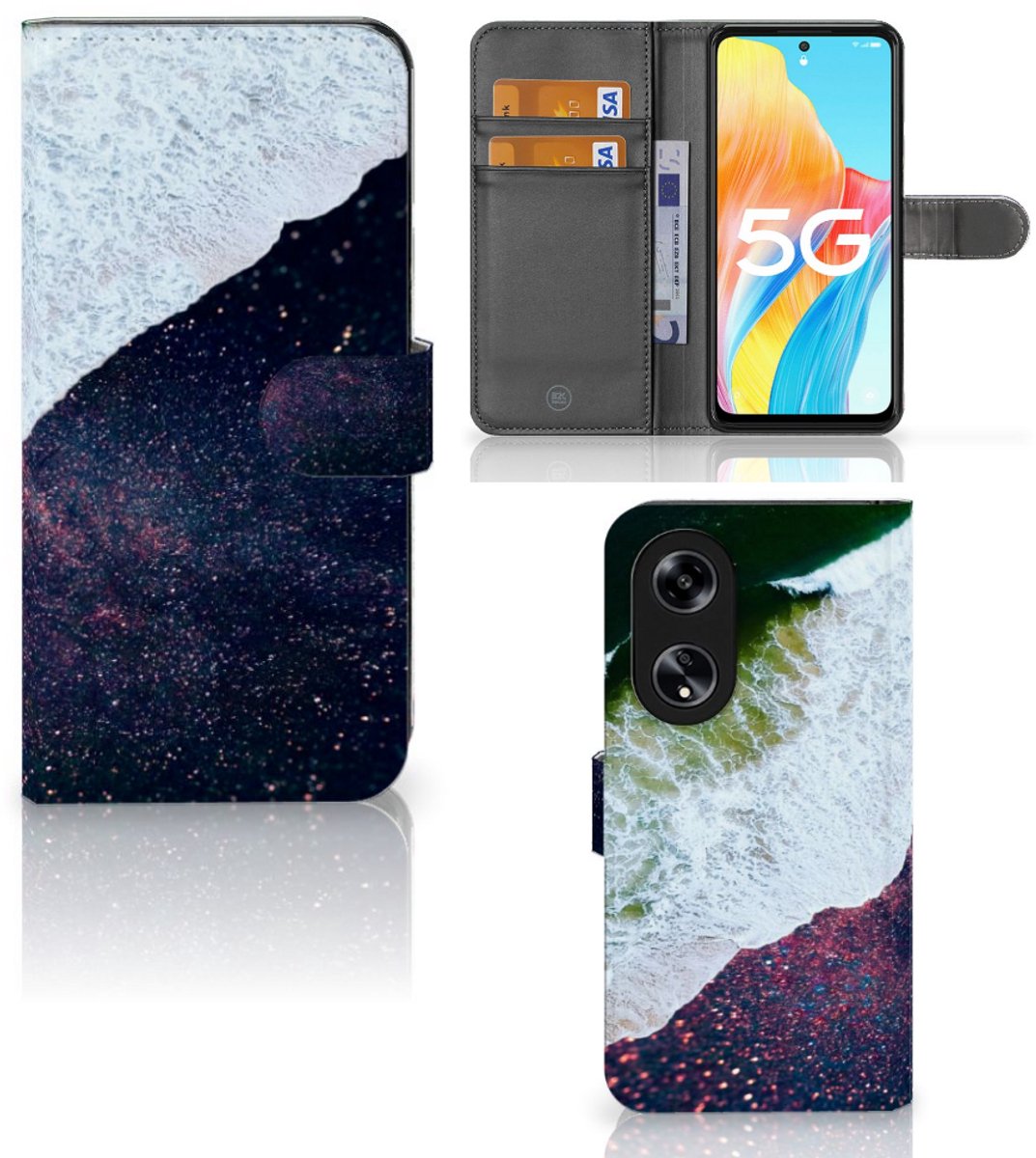 OPPO Reno8 T 5G Book Case Sea in Space