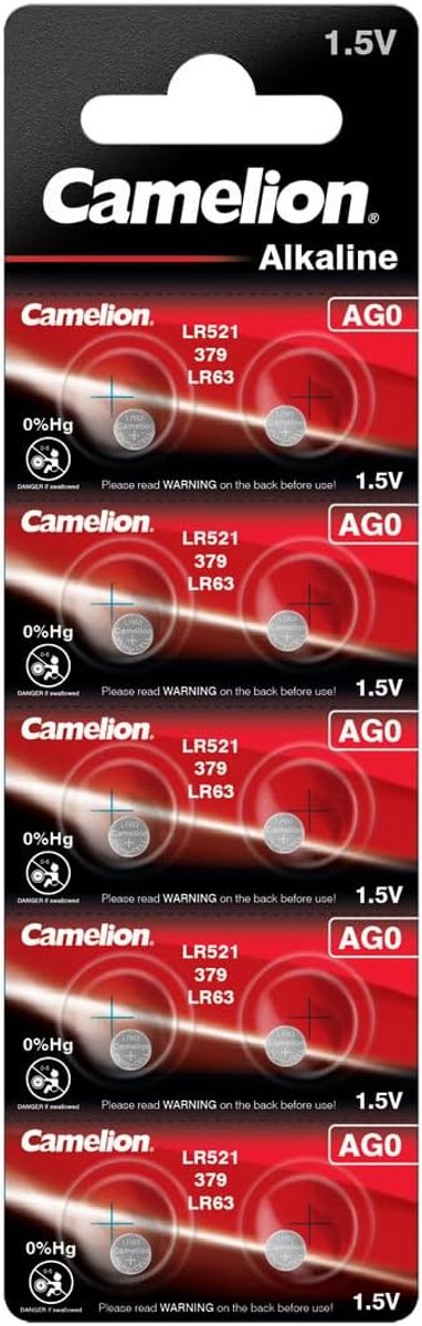 Knoopcelbatterijen voor klokken LR63 AG0 LR521 379 SR521W - 10 Stuks