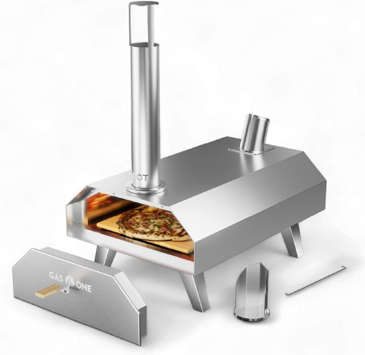 Draagbare Pizzaoven voor Buiten - Houtpellet Oven voor Kamperen en Feesten