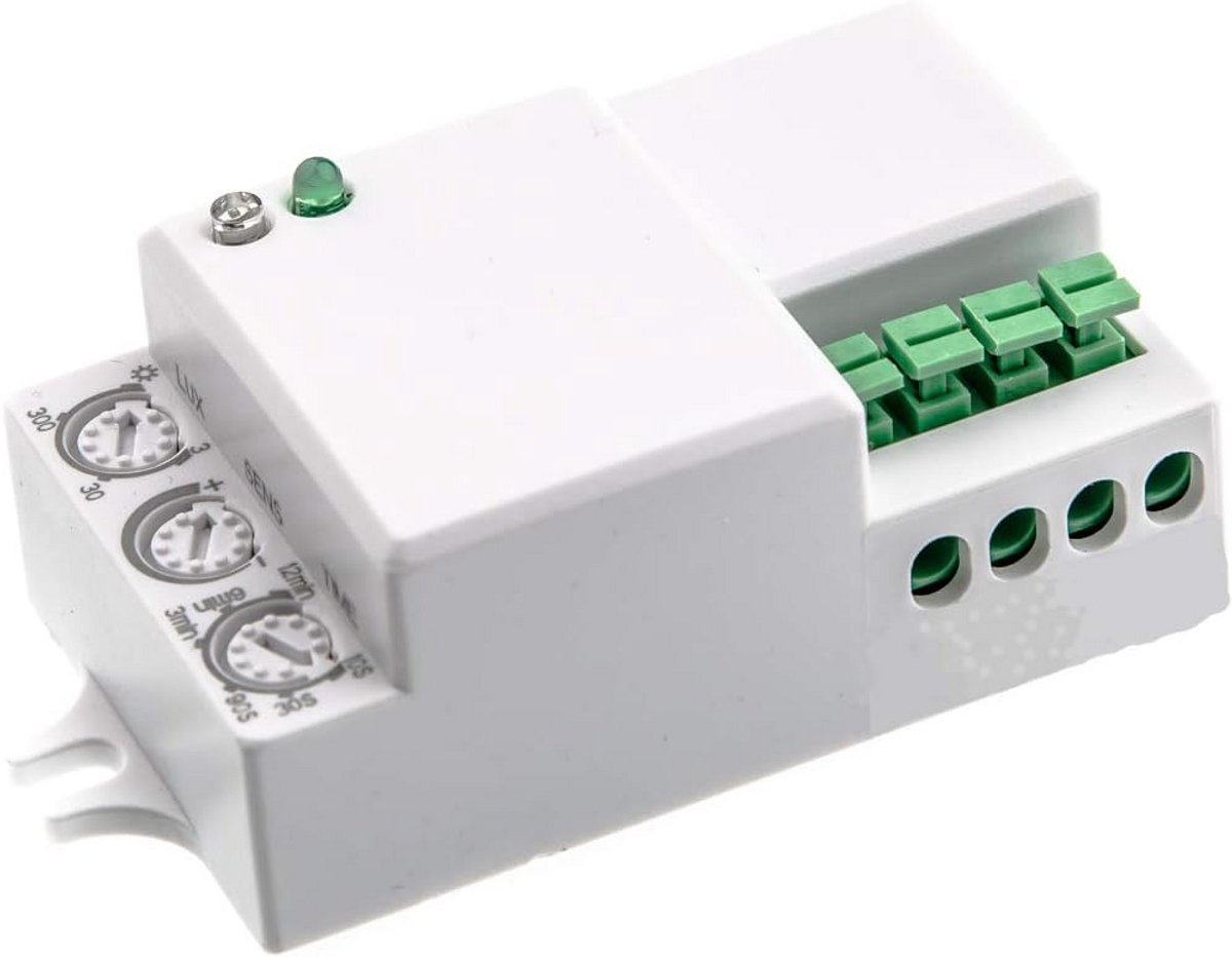 Mini Radar Bewegingsmelder voor Binnen - 360° Detectie, 12-24V Inbouw Bewegingssensor Geschikt voor LED