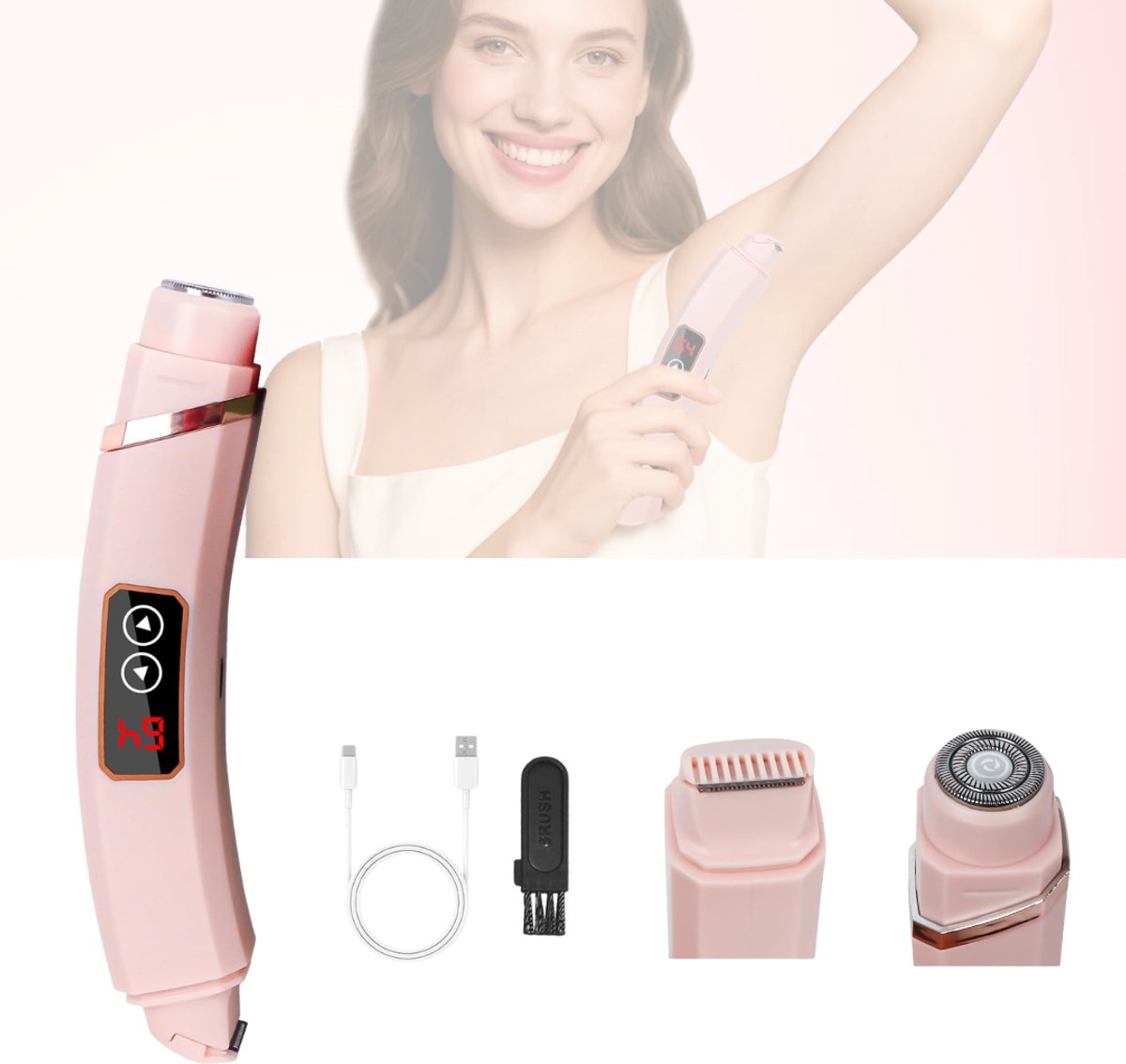 CLVP® Bikinitrimmer - Ladyshave - Epileer Apparaat Dames - Roze