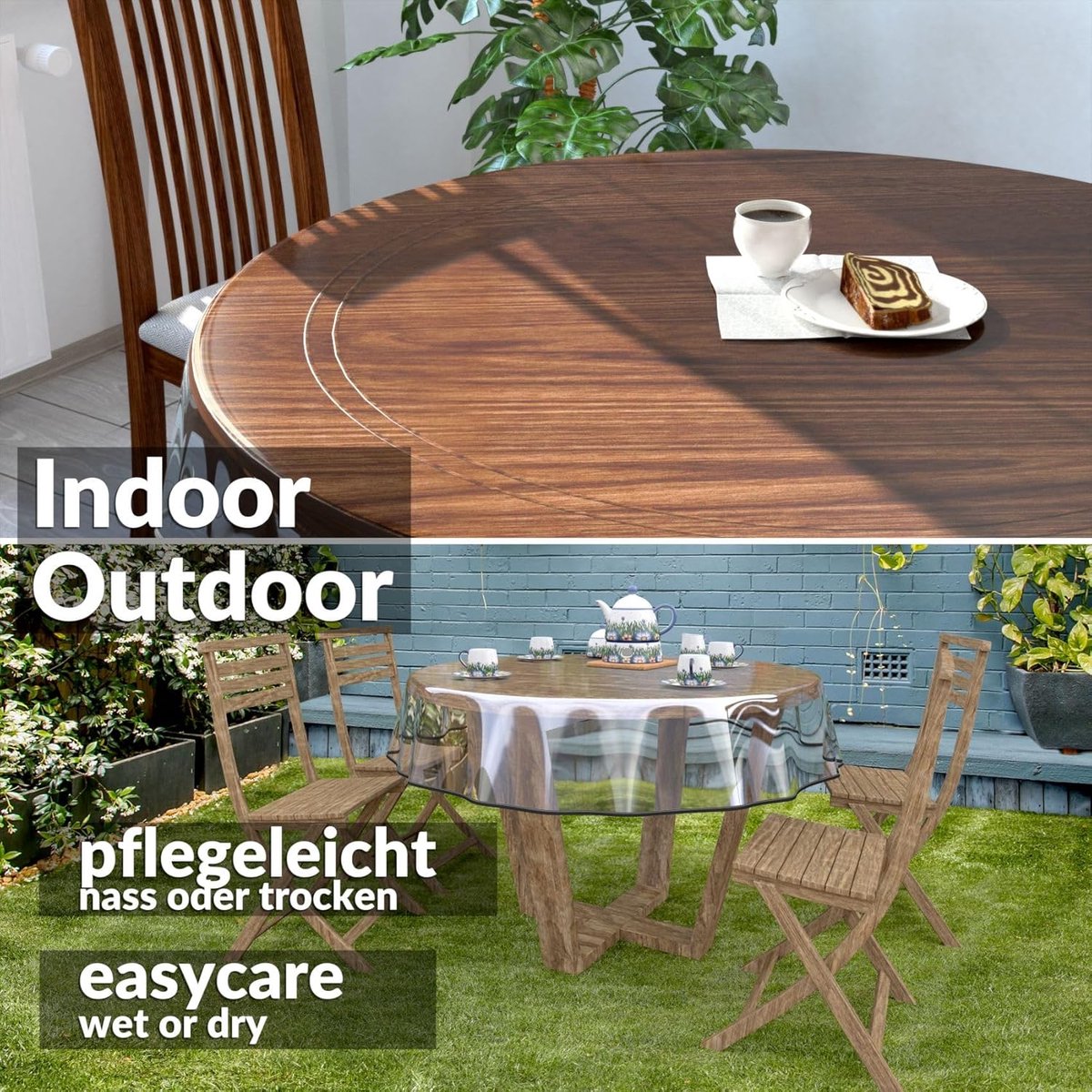Transparant Tafelkleed Rond 140 cm - 0,3 mm Dikkte en Glashelder Bescherming