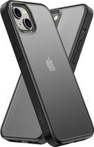 IYUPP Hoesje geschikt voor iPhone 13 Hoesje - Shockproof Back Cover - Mat Zwart Transparant